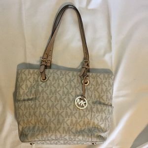 Michael Kors Ivory Jet Set Travel Tote